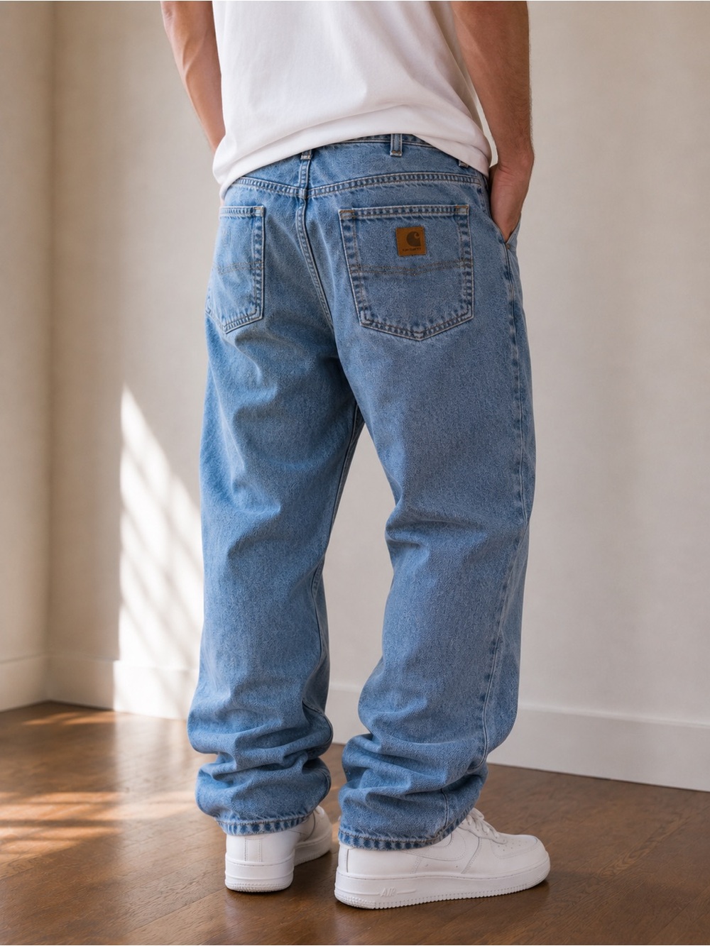 Carhartt B18 DST Fit 39x31 Traditional Fit Blue Denim Jeans Workwear Carpenter